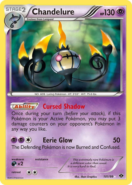 Chandelure (Secret) - Next Destinies (NXD) - Lightly Played