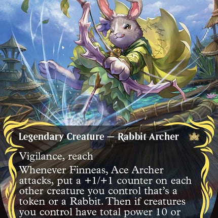 Finneas, Ace Archer (Borderless) (Raised Foil) - Bloomburrow (BLB) - Near Mint