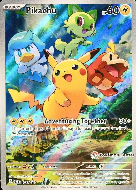 Pikachu - 027 (Pokemon Center Exclusive) - SV: Scarlet & Violet Promo Cards (SVP) - Near Mint