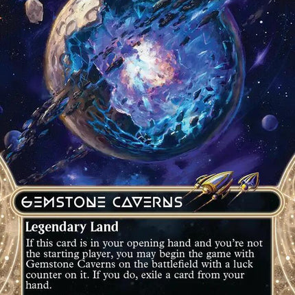 Gemstone Caverns (0016) (Borderless) - Edge of Eternities: Stellar Sights (EOS) - Foil -Near Mint