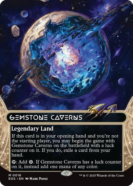 Gemstone Caverns (0016) (Borderless) - Edge of Eternities: Stellar Sights (EOS) - Foil -Near Mint